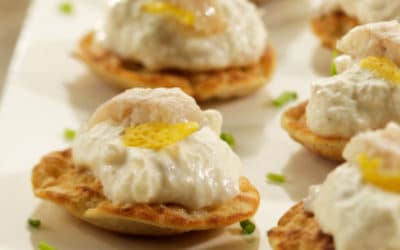 Blini met palingspread