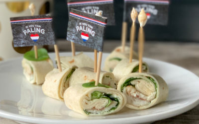 Wraps met gerookte paling