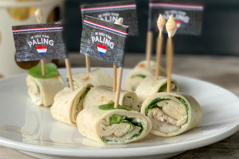 Gerookte paling wraps