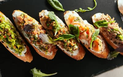 Bruschetta met gemarineerde paling