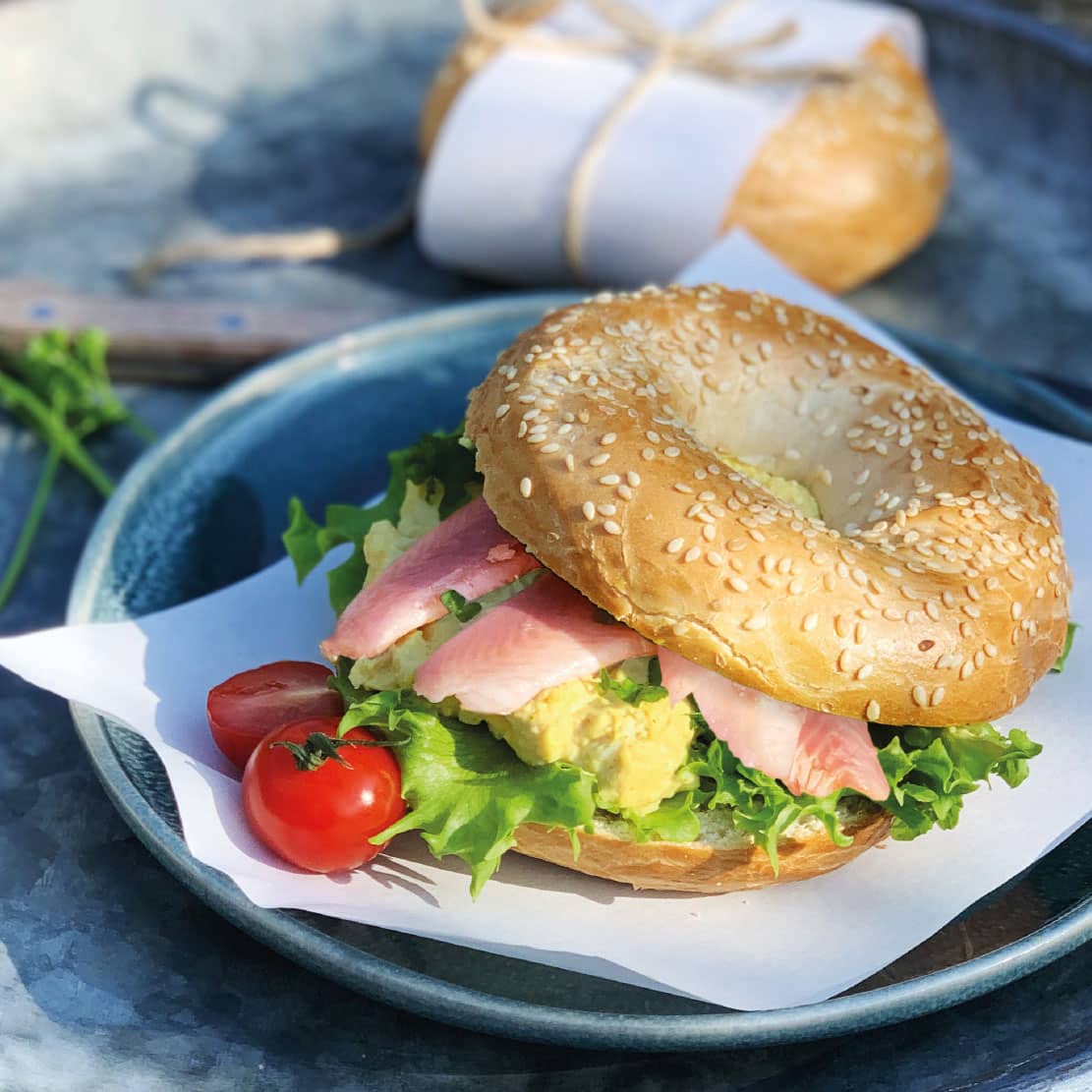 Bagel met gerookte paling paasrecept