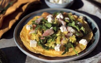 omelet met feta en paling